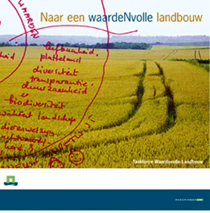 omslag rapport Naar eeen waardeNvolle landbouw (WUR Alterra)